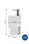 400 ml Liquid Soap Dispenser with Sponge Compartment |   Pump Soap Dispenser for Kitchen and Bathroom - Brown - 2