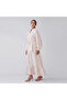 Dusty Pink Solid Band Collar Buttoned Maxi Dress - 3