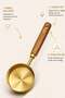 Set of 4 ml Gold Coffee Measuring Spoons with Wooden Handle Stainless Steel Coffee Tea Food Measuring Spoons - 5