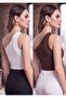 Women's Brown-Ecru One-Shoulder Diver Bustier Crop Top Flexible and Stylish Design - 7
