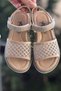 Girl's Baby Velcro Orthopedic Low Sole Open Front Stone Patterned Daily Summer Sandals Slippers - 7
