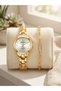 Women's Wristwatch Gold Color Metal Band White Dial Elegant Stylish Bracelet Gift Women's Watch Daily Casual - 2
