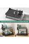 Dish Drying Stand With Drainer 2 Tier Dish Drying Rack 5 in 1 Metal Dish Organizer with Cups - 4