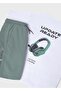 Boy's Combed Cotton Shorts T-Shirt Set Green - 5