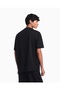 Men's Regular Fit Round Collar Micro Eagle Embroidered Soft Cotton Jersey Fabric Short Sleeve Black - 4