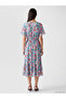 Lcw Everyday Mixed V-Neck Floral Waist-Slit Dress - 4