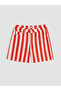 Two Mt Shop Quality Lcw Jeans Red Denim Striped Standard & Regular Women's Jean Shorts - 5