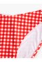 Gingham Patterned Bikini Bottom - 3