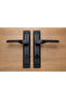 Foça Mirrored Black Wc Left Aluminum Door Handle - 2