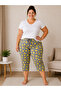Lycra Ring Viscose King Size Capri Pajama Bottoms 6021