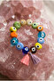 Colorful Evil Eye Beaded and Tasseled Eel-Made Special Design Bracelet - 2
