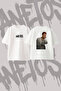 Megan Thee Stallion_5 Design Printed Oversize Crew Neck T-Shirt White