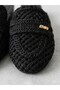 30382 Lace Knitted Closed Front Flat Sole Slippers for Women - 2