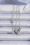 316L Steel Chain Silver Color Zircon Stone Magnet Heart Necklace - 3