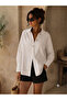 Women's White Brooched Shirt - 4