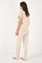 Patterned Soft Textured Short Sleeve Pajama Set Pajama Set 65750120 - 7