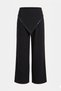 Waist Tie Scarf Detail Loose Trousers - Black Black