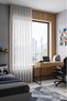 Custom Made Geometric Patterned Ecru Knitted Tulle Curtain - Dense Pleats (No Ironing Required, 100% Polyester) - 5