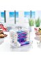 Albemo Acrylic Transparent Lid Ear Cleaning Swab Organizer Storage Box, Acrylic Transparent Container