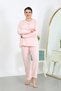 Fashion Line Women's Plus Size Long Sleeve Combed Cotton Pajamas Set Pink 202501 - 4