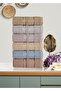 Cotton 6-Piece Hand and Face Towel Set 50X85 cm Daily and Dowry Use Soft Textured Absorbent - 2