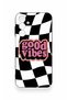 Samsung A25 Compatible Black Good Vibes Patterned Silicone Case - 2