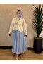 3368 Brode Kimono with Volan Detail Ecru - 2