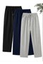 Set of 3/Pack Unisex Men'S/Women's Regular Fit/Comfortable Cut/Comfortable Fit Multi-Color Pipe/Straight Leg Sweatpants - 6