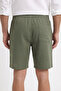 Men's Khaki Muslin Linen Shorts 100% Cotton Full Fit with Back Pockets - 5
