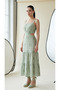 Women's Patterned Maxi Dress with Straps Casual Holiday Summer Dress