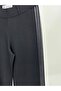 Plus Size Women's Knitted Trousers with Elastic Waist and Stone Detail - 4
