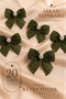 Adhesive Pearlized Linen Bow 20 Pieces Khaki -Gift Package-Wedding Favors-Invitation-Dowry-Decoration