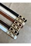 6-Pack Major Double Rectangular Buckle Belt Waist Belt Coat Belt Dress Belt Trouser Belt - 3