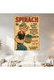 Popeye Spinach Vintage Wall Covering Wall Tapestry First Quality Satin Fabric Poster - 2