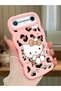 Tecno Spark Slim Compatible Case Camera Protector Pink Silicone Couple Phone Case Kitty Pattern