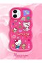 Samsung Galaxy A06 Compatible Case with Camera Protector Red Silicone Couple Phone Case Kitty Pattern - 2