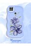 Poco C31 Compatible Case Camera Protector Blue Silicone Couple Phone Case Floral Pattern - 2