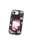 iPhone 16E Compatible Case Camera Protector Black Silicone Couple Phone Case with Kitty Pattern - 3