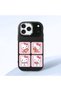 iPhone 17 Pro Compatible Case with Camera Protector Black Silicone Couple Phone Case with Kitty Pattern