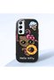 Realme C65 Compatible Case Camera Protector Black Silicone Couple Phone Case with Kitty Pattern