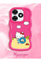 Tecno Spark Go 2024 Compatible Case with Camera Protector Red Silicone Couple Phone Case Kitty Pattern - 2