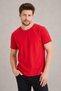 Men's Regular Fit Crew Neck Basic 5-Pack T-Shirts – Black-White-Red-Blue-Indigo - 4