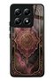 Xiaomi Mi 14t Rosewood Ottoman Medallion Design Glossy Phone Case