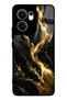 Oppo Reno 13F Obsidian Gold Flow Design Glossy Phone Case