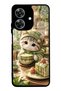 Realme Note 60 Matcha Kitty Coffee Design Glossy Phone Case