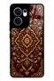 Oppo Reno 13F Burgundy Ottoman Gold Design Glossy Phone Case