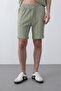 Self-Textured Belted Shorts