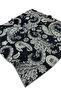Patterned Cotton Silk Scarf Ls2207 04-Black-Grey-White - 3