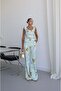 Green Caren Floral Blouse and Pants Set - 3