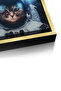 Surreal Kitty in Space Kids Wall Art | Portrait Framed Canvas Print | Luxury Modern Decor for Kids Room - 4